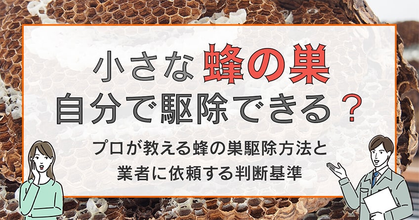 小さな蜂の巣自分で駆除できる?