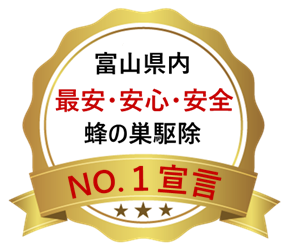 富山県内 蜂の巣駆除 No.1宣言